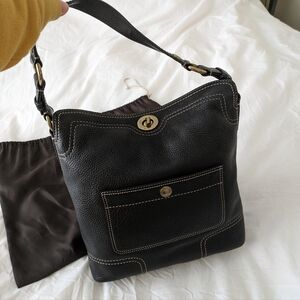 (NEVER USED) Coach Soft Pebble Leather Black Bag